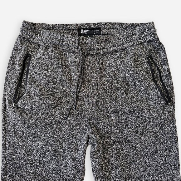 Brooklyn Cloth Men’s Fleece Jogger Sweatpants Black/White Zip Pockets Size L - Picture 4 of 13